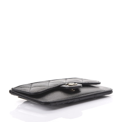 Chanel Caviar Quilted Flap Zip Card Holder Black 4 of 11