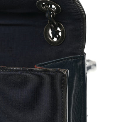 Chanel Calfskin Quilted Ballerine Flap Black Blue 12 of 13