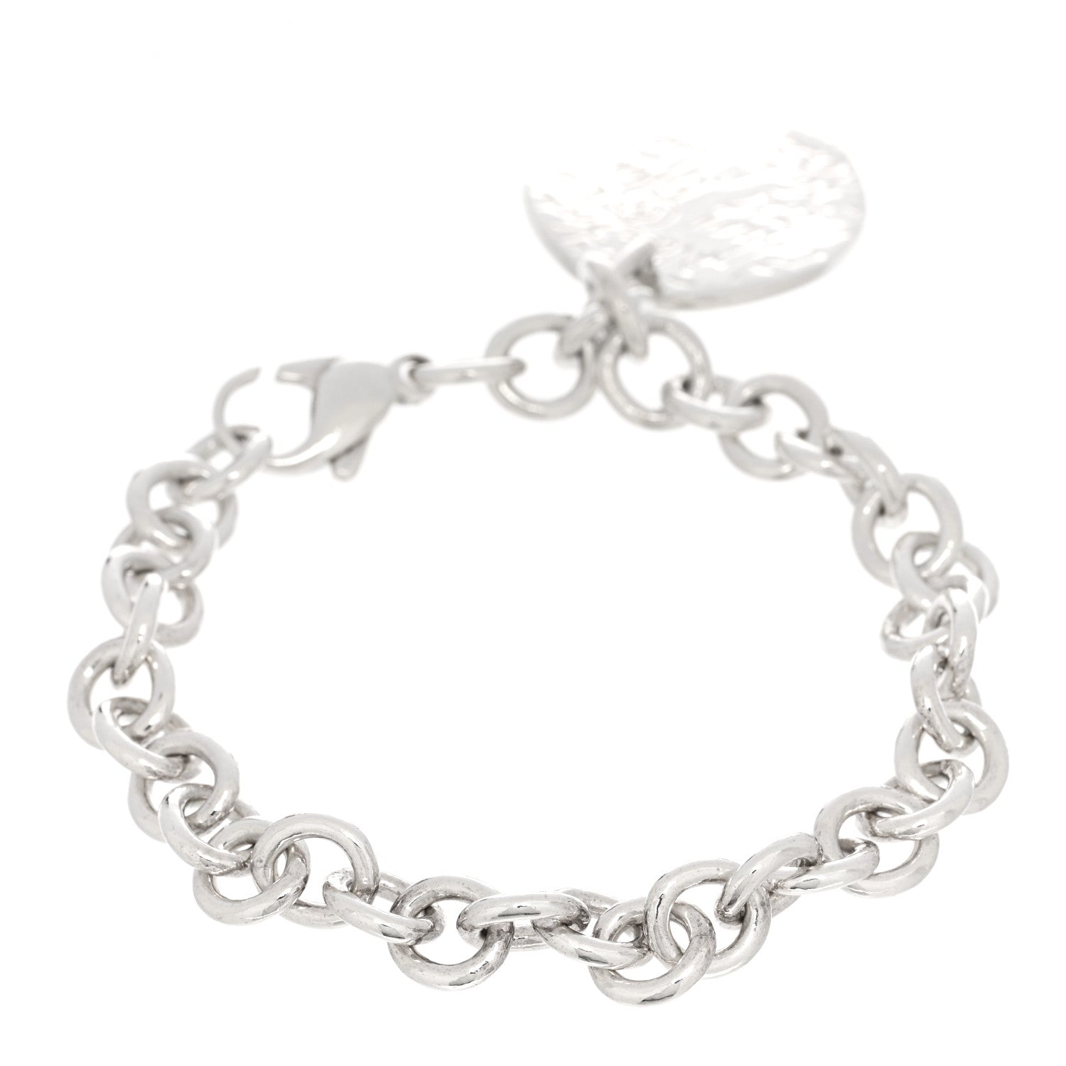 Tiffany Sterling Silver Notes Round Tag Charm Bracelet 2 of 3