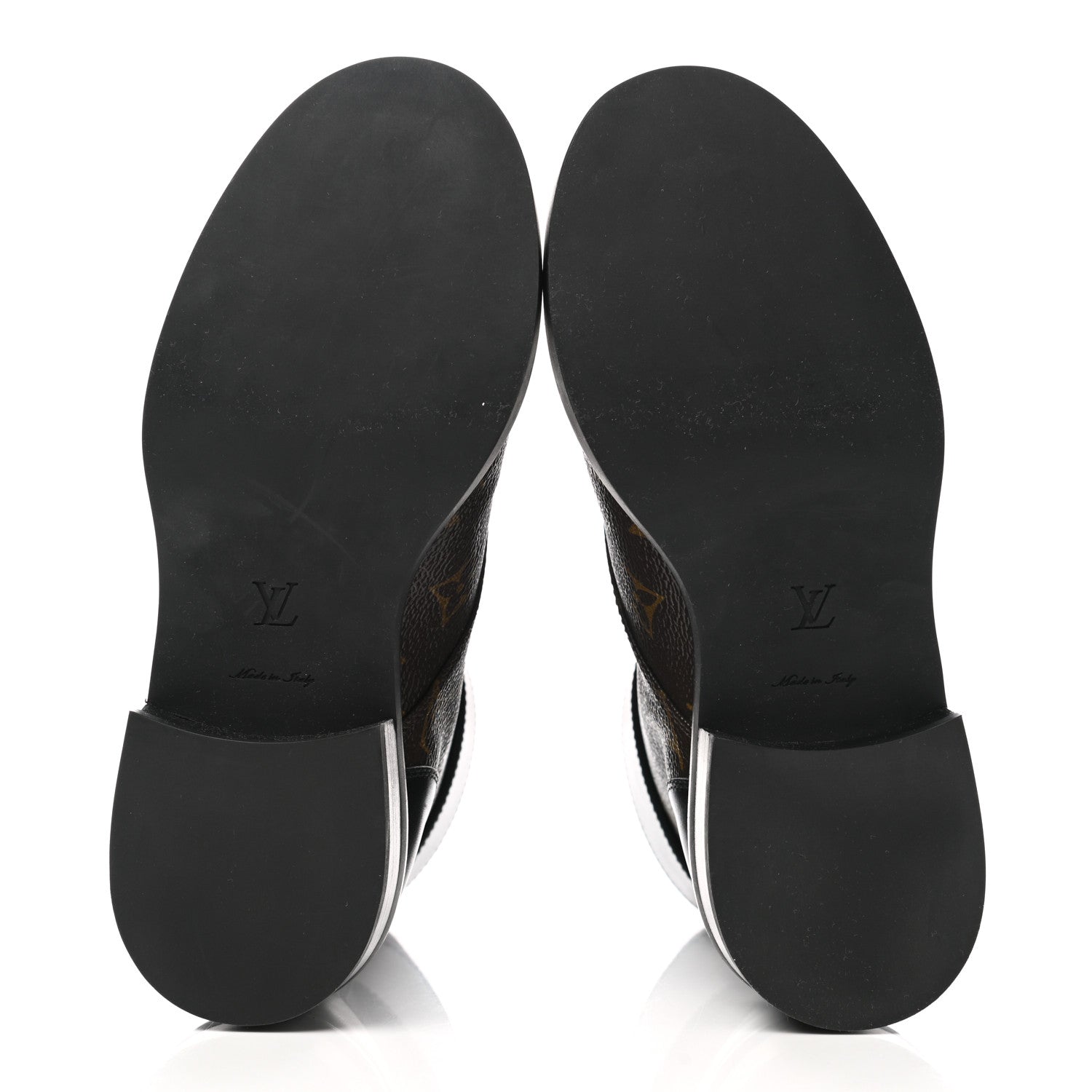 Louis Vuitton Calfskin Monogram Wonderland Flat Ranger Boots 35 Black 5 of 9