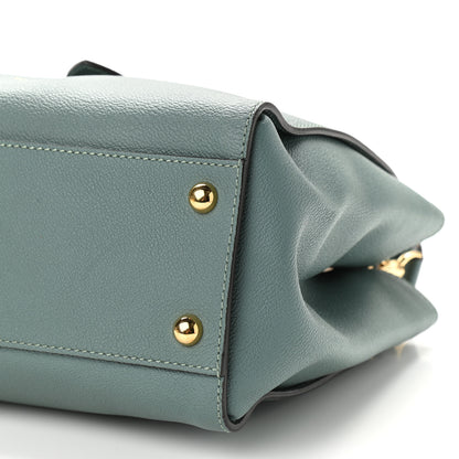 Burberry Soft Grain Calfskin Medium Buckle Tote Celadon Blue 10 of 10