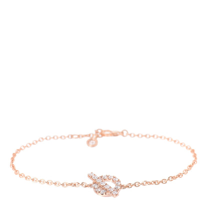 Hermes 18K Rose Gold Diamond Finesse Bracelet ST 1 of 4
