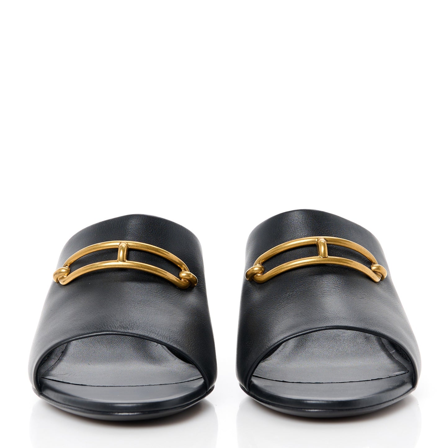 Calfskin Camilla Mules 40 Black