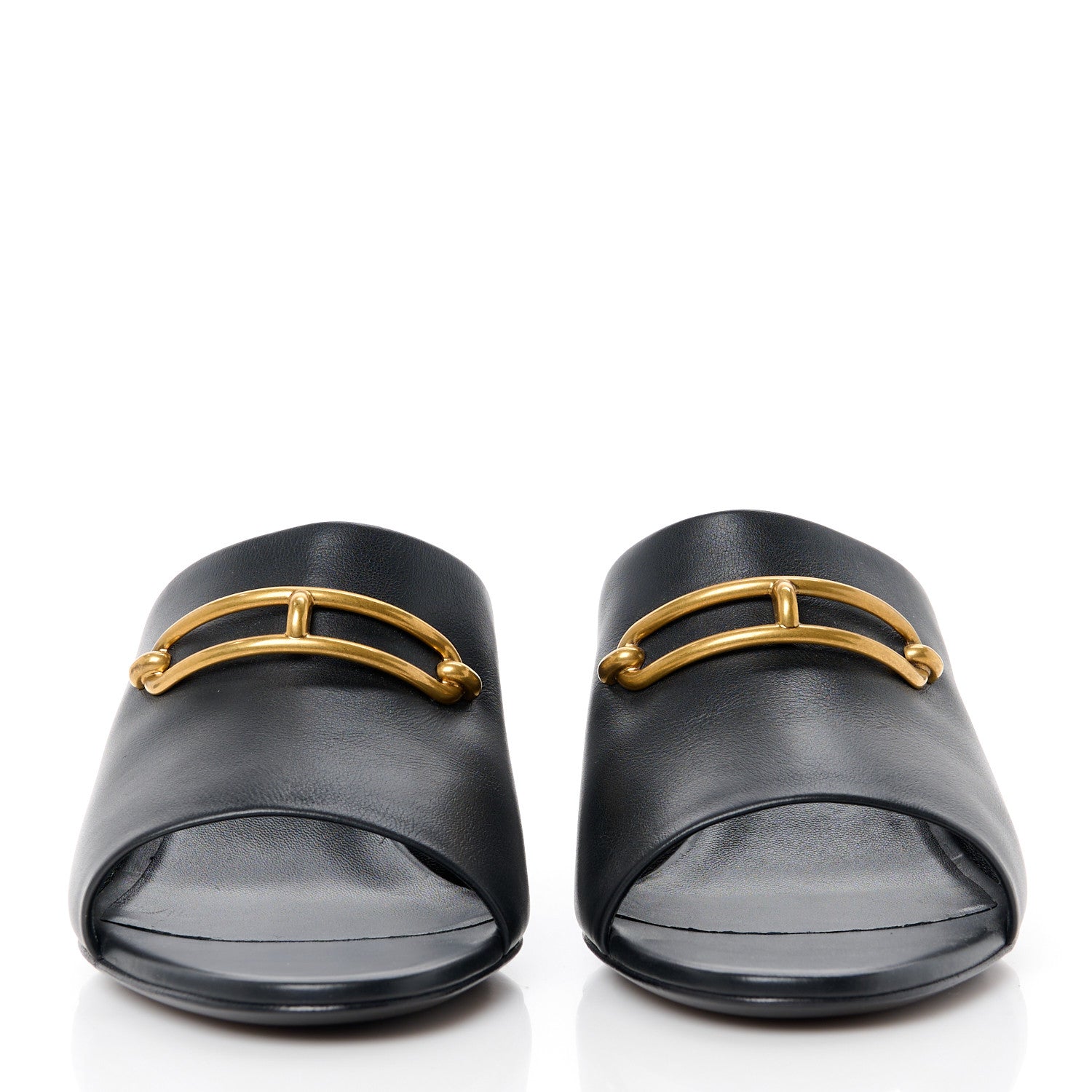 Hermes Calfskin Camilla Mules 40 Black 2 of 10