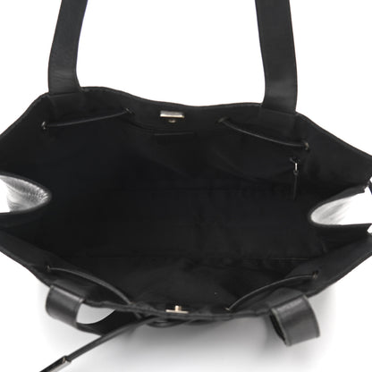 Gucci Monogram Drawstring Bag Black 5 of 12