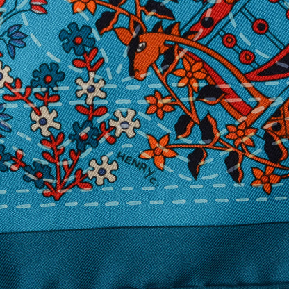 Hermes Silk Pique Fleuri de Provence Scarf 90 6 of 8