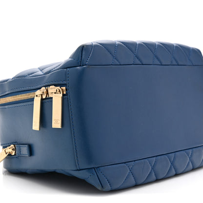 Chanel Lambskin Quilted Medium Trendy CC Bowling Bag Blue 10 of 11