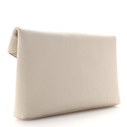 Saint Laurent Lambskin Large Cassandre Envelope Pouch Blanc Vintage 3 of 7