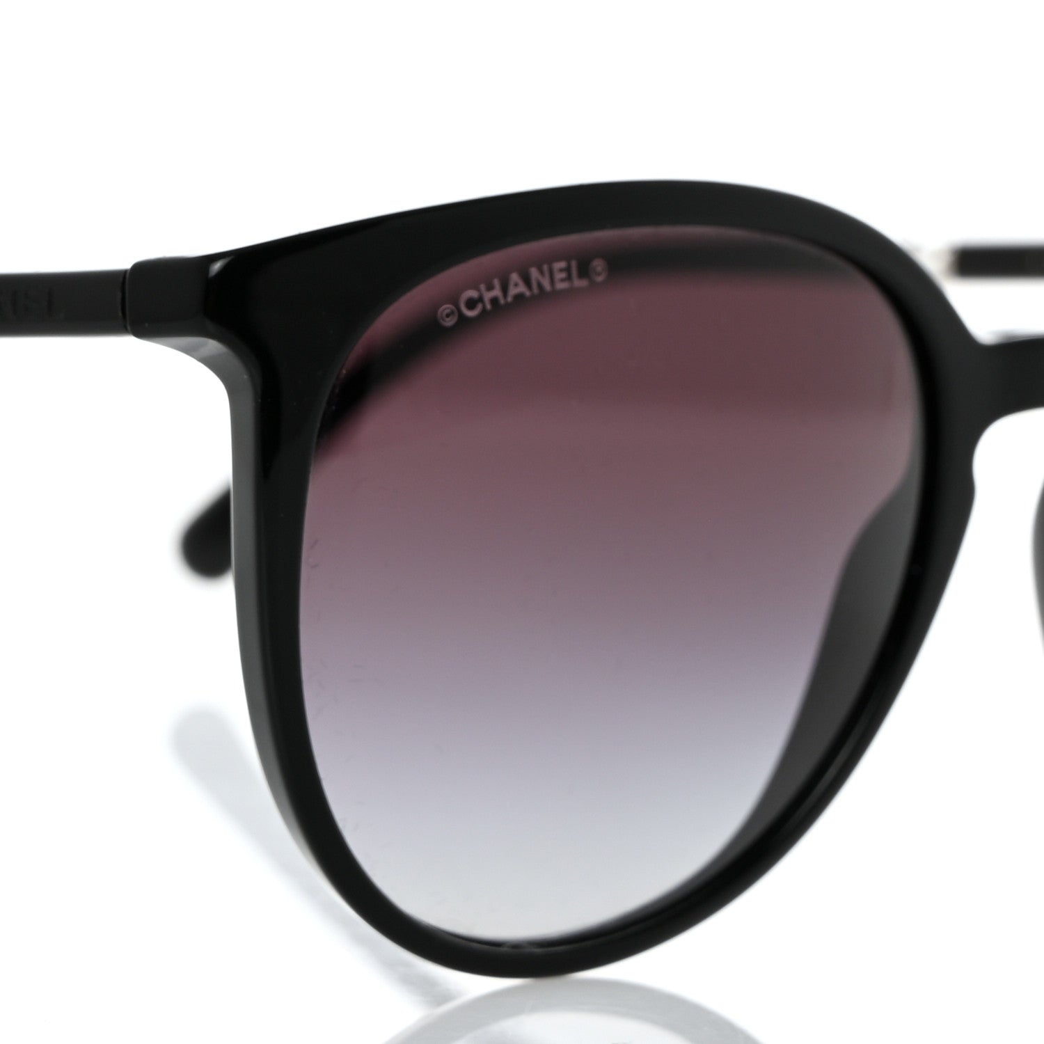 Chanel Acetate Butterfly Pearl Sunglasses 5394-H Black 7 of 8