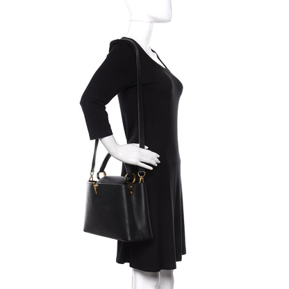Louis Vuitton Taurillon Capucines PM Black 2 of 9