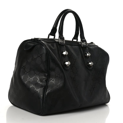 Gucci Imprime Monogram Medium Joy Stud Boston Black 3 of 12