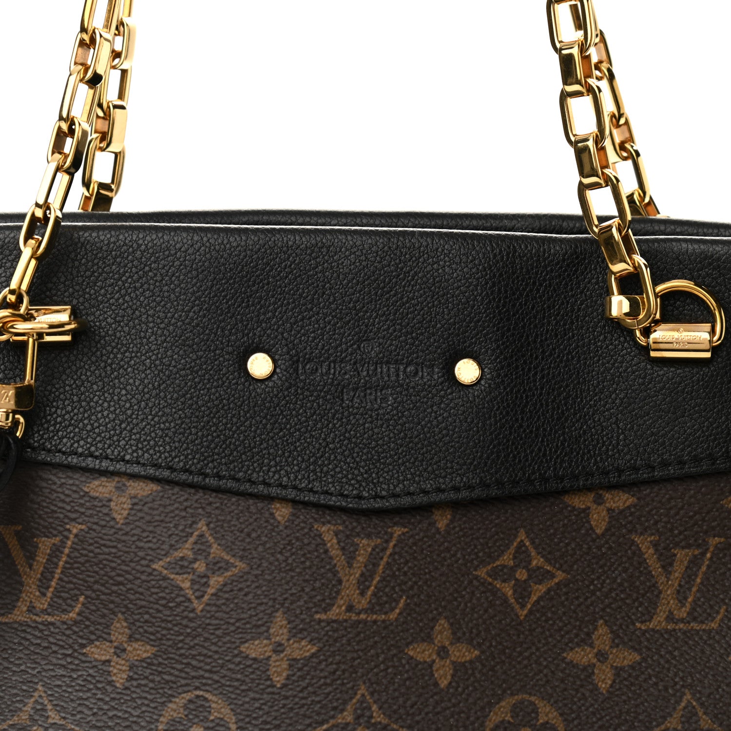 Louis Vuitton Monogram Pallas Shopper Black 7 of 9