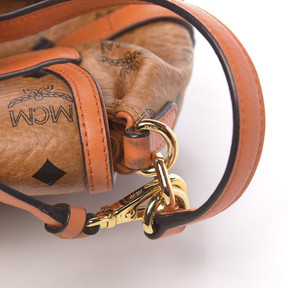 MCM Visetos Crossbody Flap Messenger Cognac Orange 9 of 12