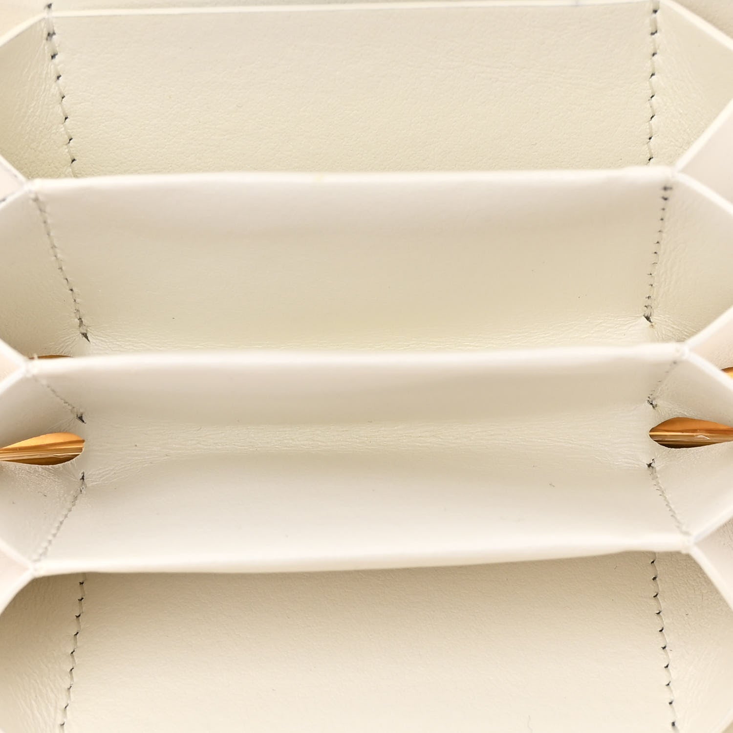 Chanel Metal Lambskin Quilted Small Chain Bucket Bag White 6 of 12