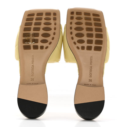 Bottega Veneta Nappa Quilted Rubber Lido Flat Sandals 36 Moon Beam 5 of 8