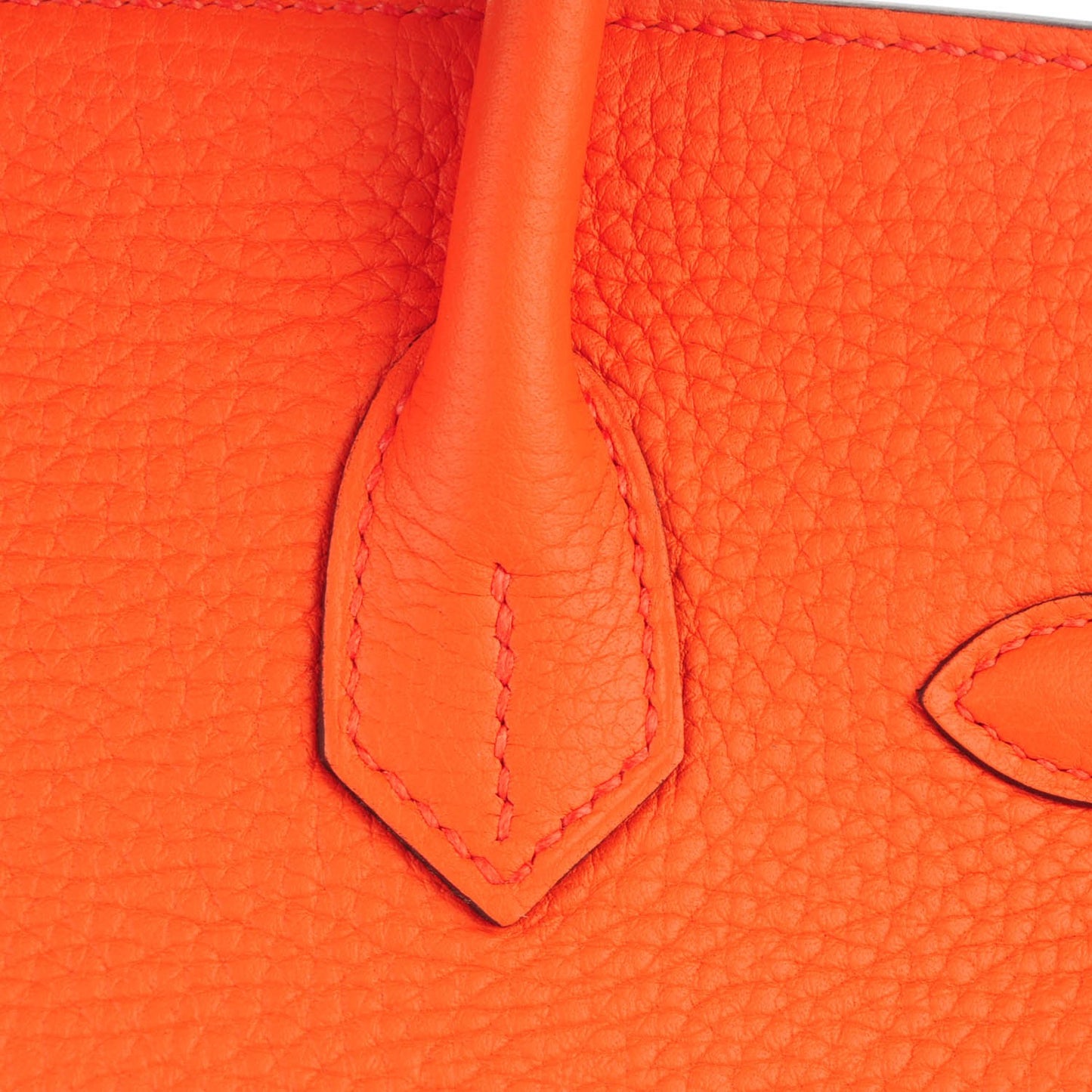 Taurillon Clemence Birkin 30 Orange Poppy