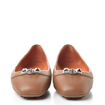 Hermes Calfskin Liberty Ballerina Flats 36.5 Gold 2 of 11
