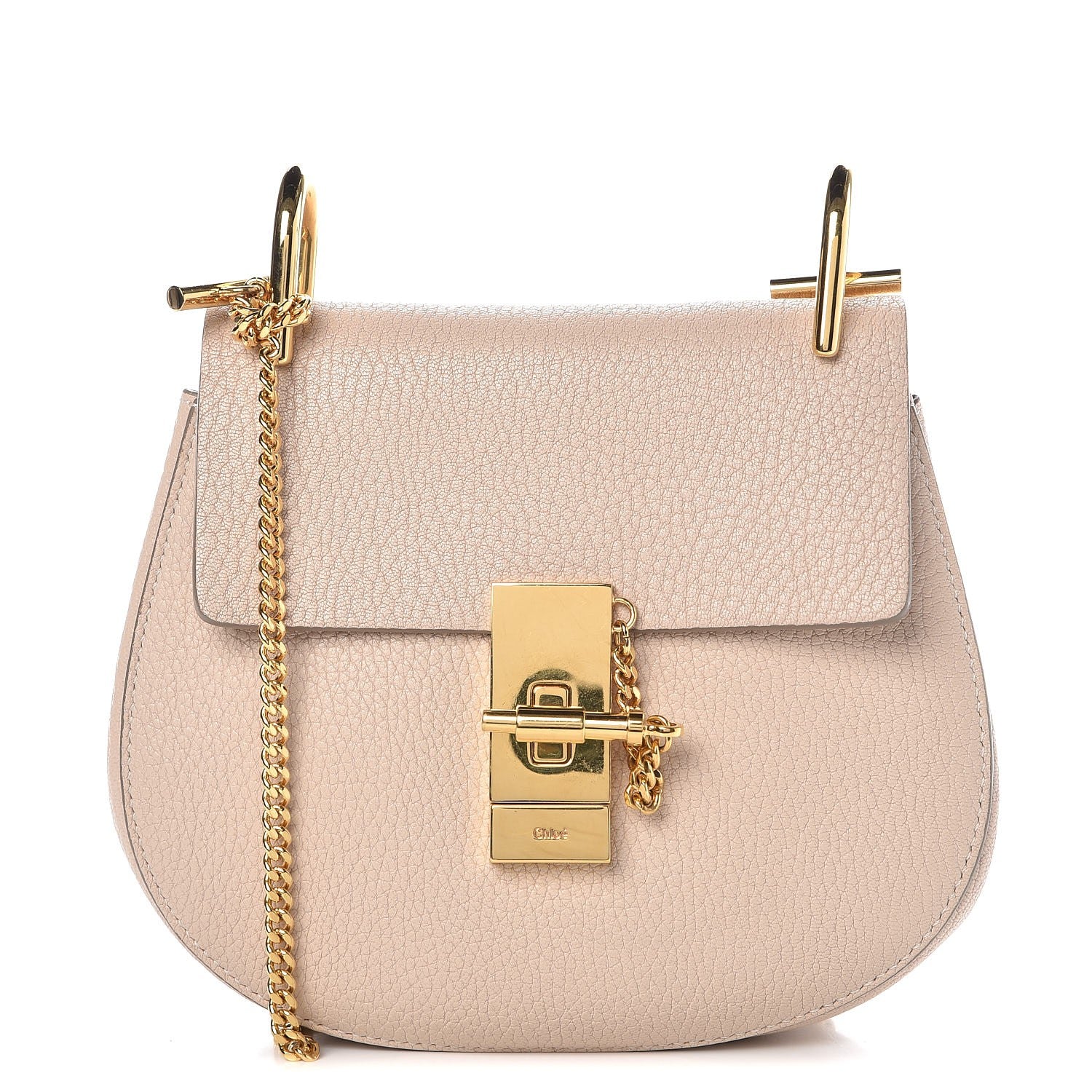 Chloe Grained Lambskin Mini Drew Shoulder Bag Abstract White 1 of 7