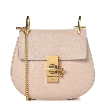 Chloe Grained Lambskin Mini Drew Shoulder Bag Abstract White 1 of 7