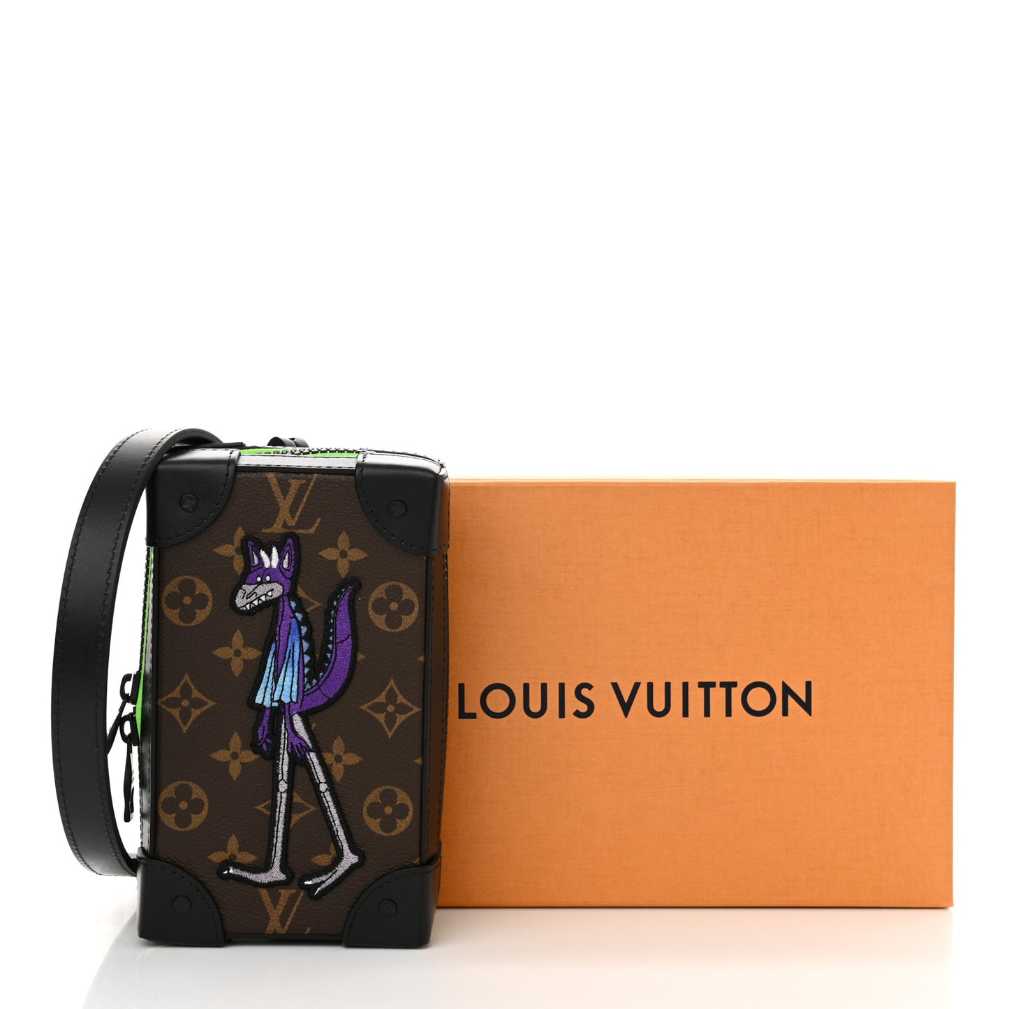 Monogram Embroidered Cartoon LV Friends Soft Trunk Phone Box