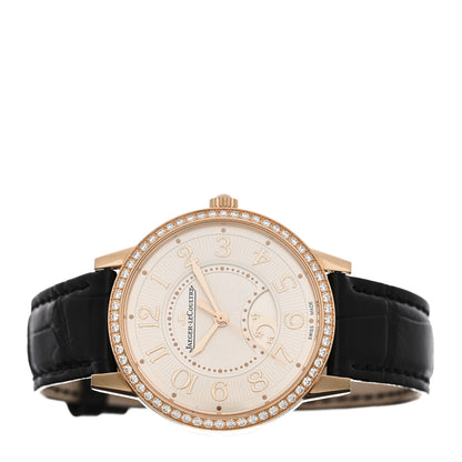 Jaeger-LeCoultre 18K Rose Gold Alligator Diamond Bezel 34mm Rendez-Vous Automatic Watch Silver Q3442440 2 of 5