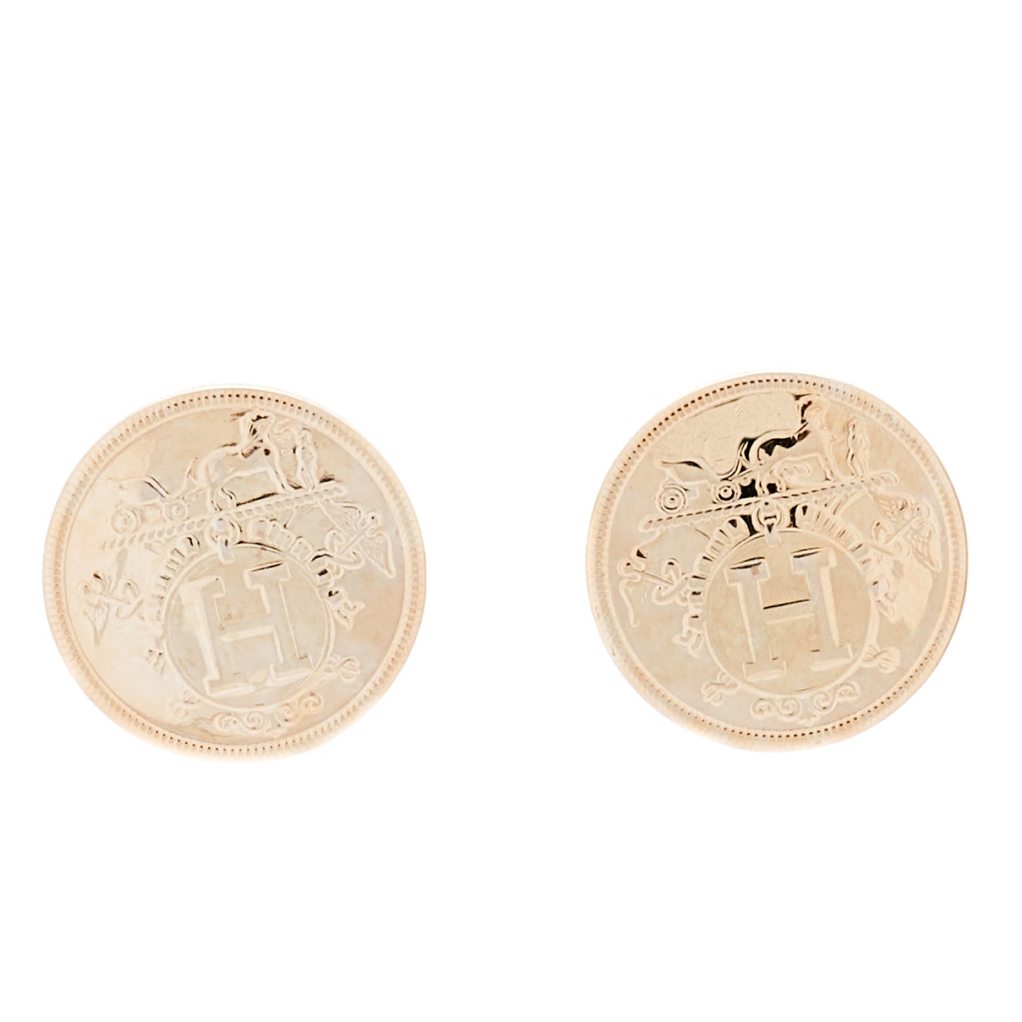 18K Rose Gold TPM Ex-Libris Stud Earrings