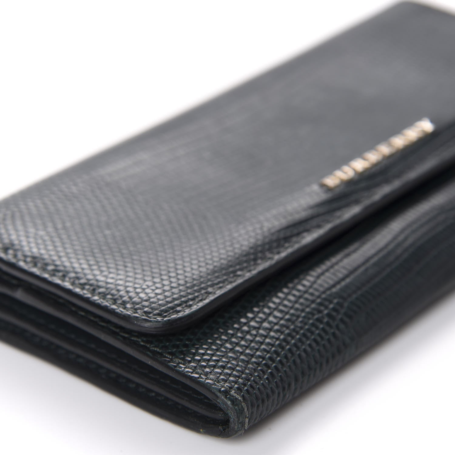 Burberry Lizard Continental Flap Wallet Dark Cyan 6 of 9