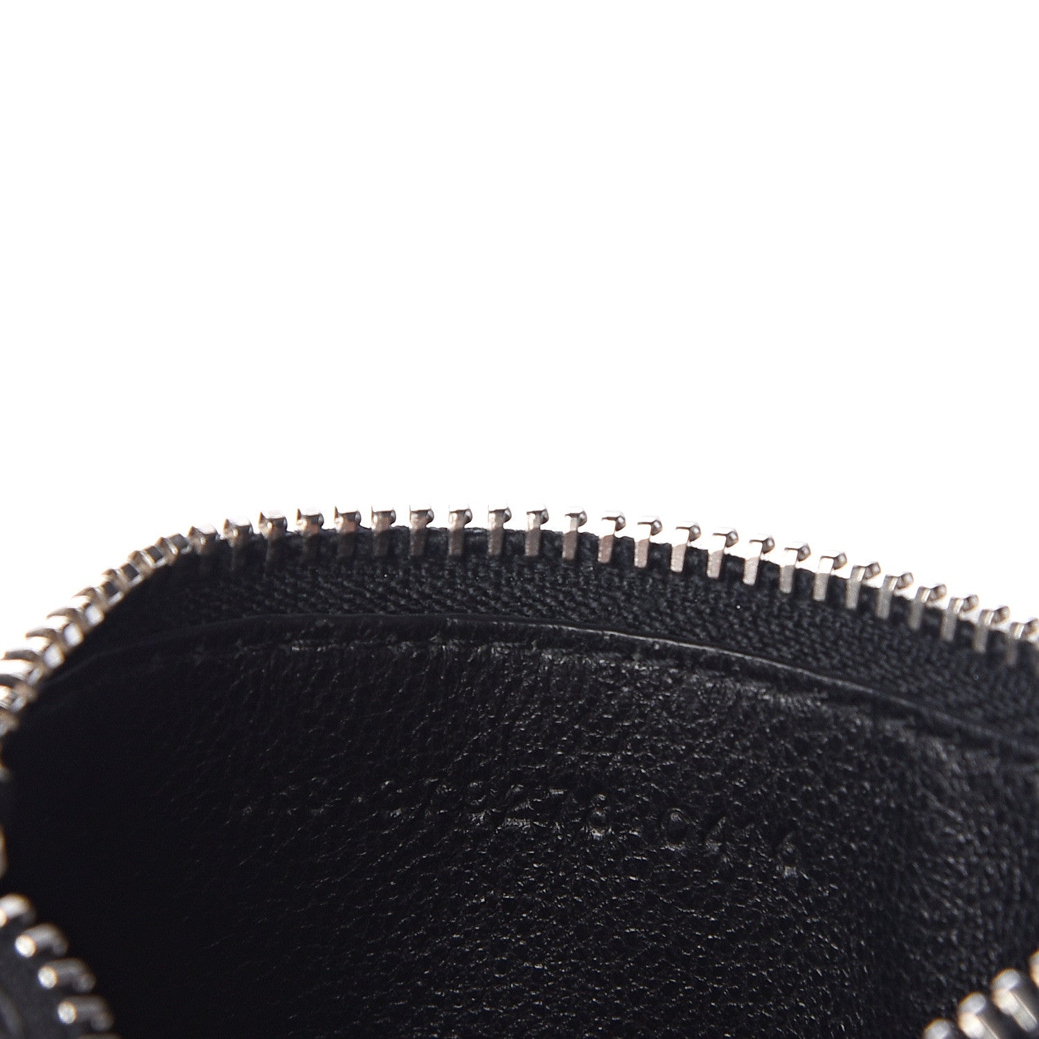 Saint Laurent Grained Calfskin 5 Fragments Zip Pouch Card Holder Black 8 of 9