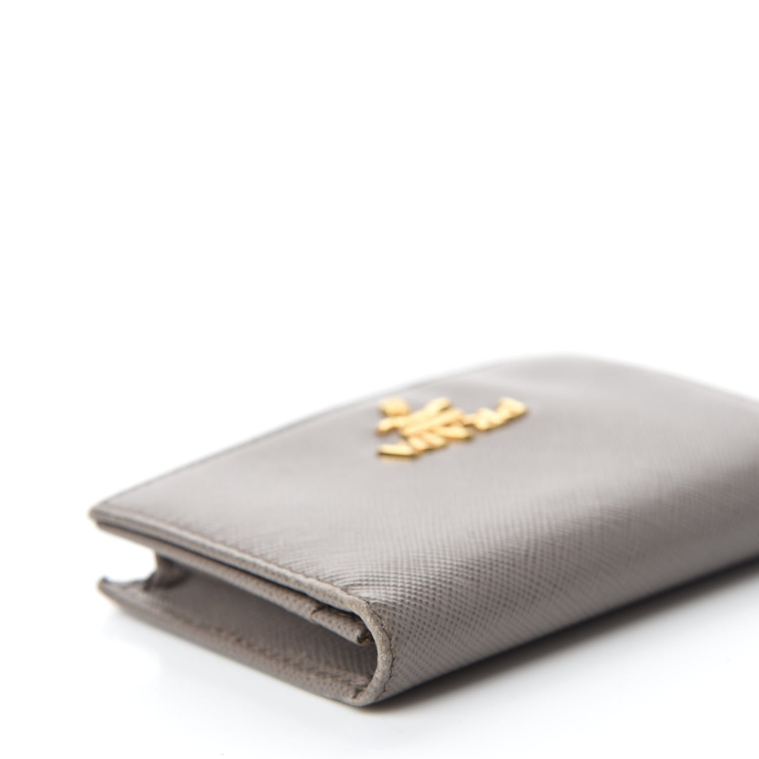 Prada Saffiano Metal Card Holder Argilla 8 of 12