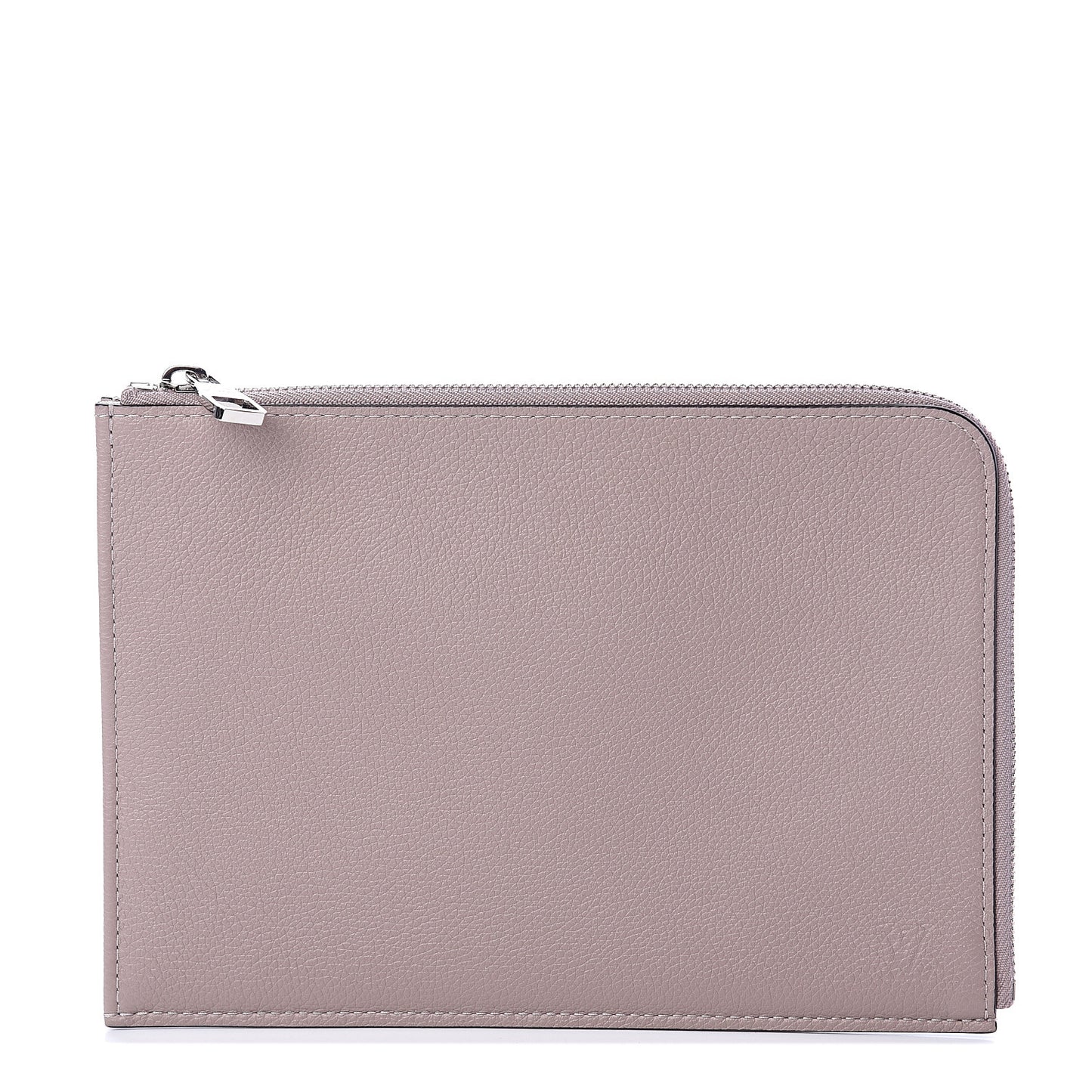 Veau Cachemire Zip Pouch Galet