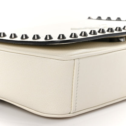 Prada Glace Calfskin Studded Crossbody White 8 of 9