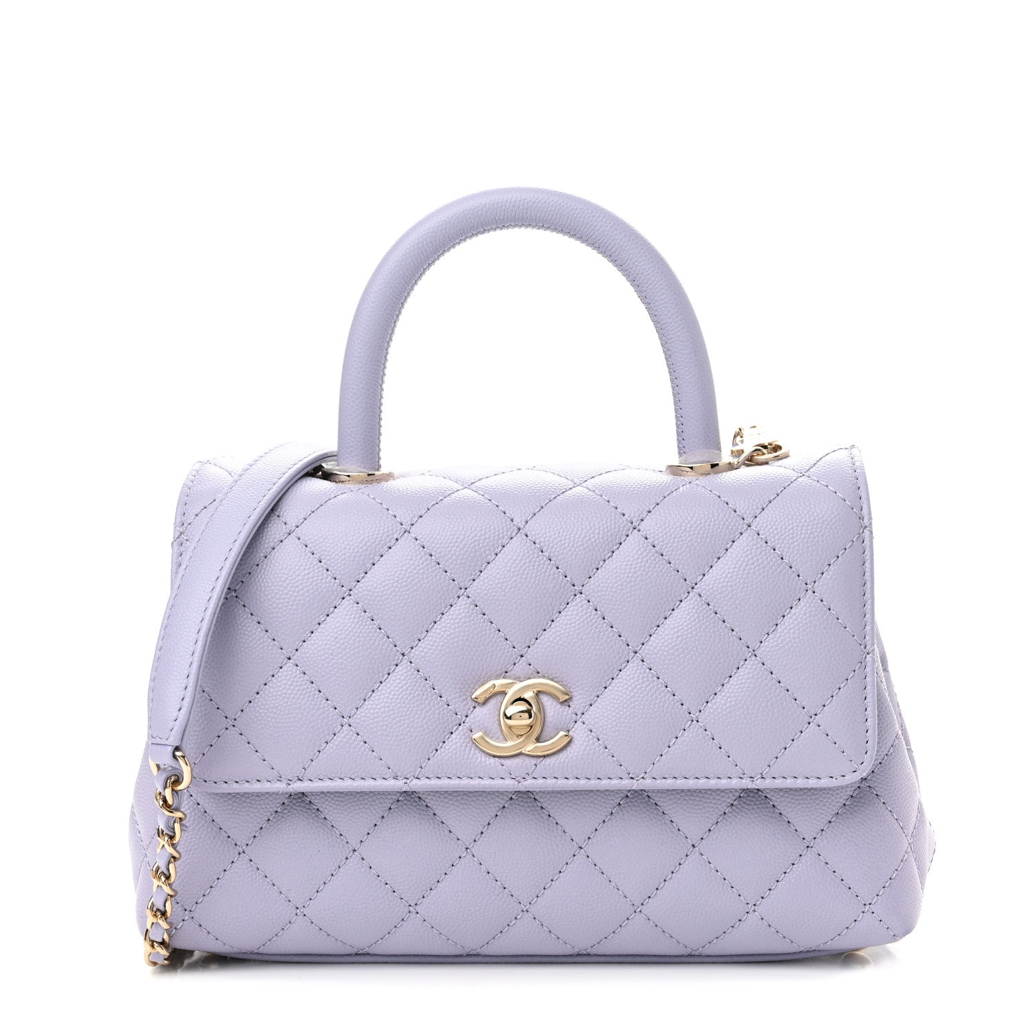Chanel Caviar Quilted Mini Coco Handle Flap Light Purple 1 of 10