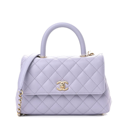 Chanel Caviar Quilted Mini Coco Handle Flap Light Purple 1 of 10