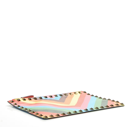 Valentino Garavani Vitello 1973 Medium Rockstud Zip Pouch Multicolor 4 of 6