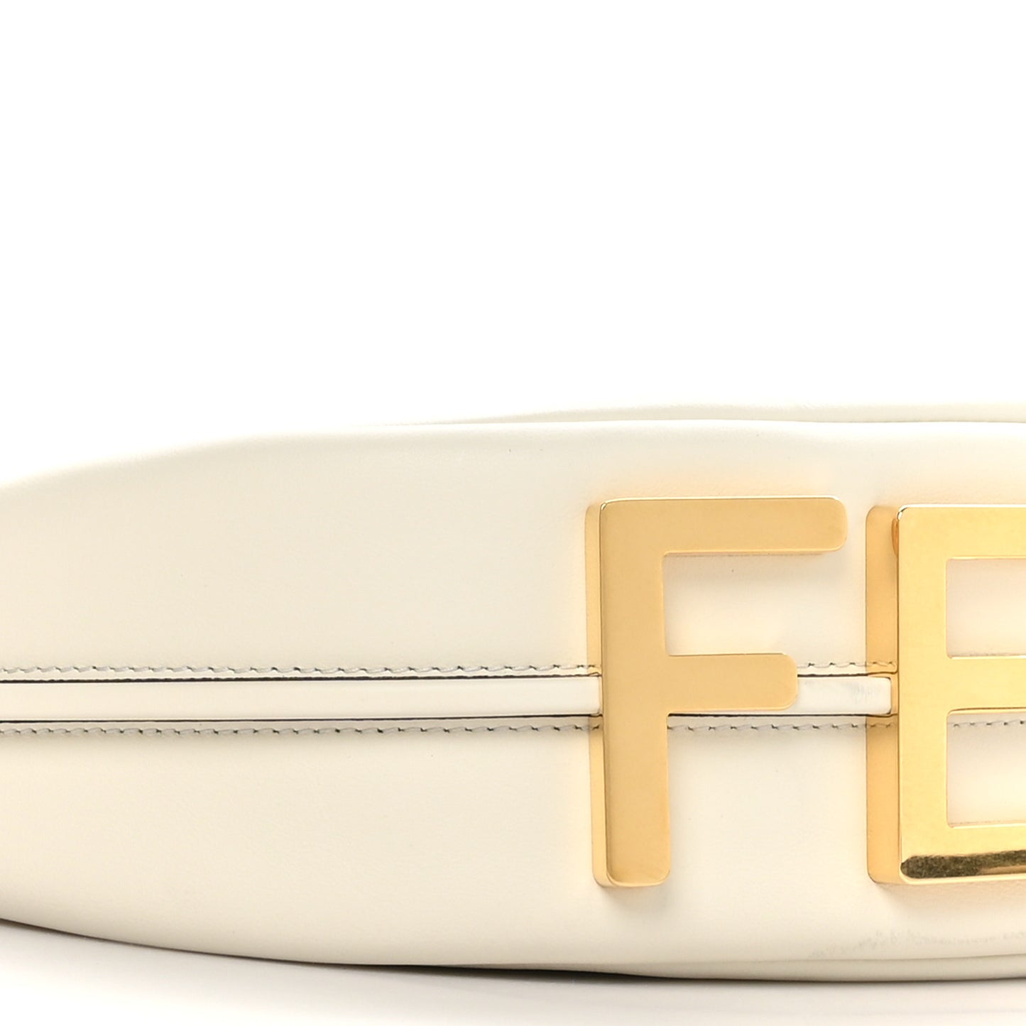 Vitello Grace Matte Small Fendigraphy Hobo Bag White Ice