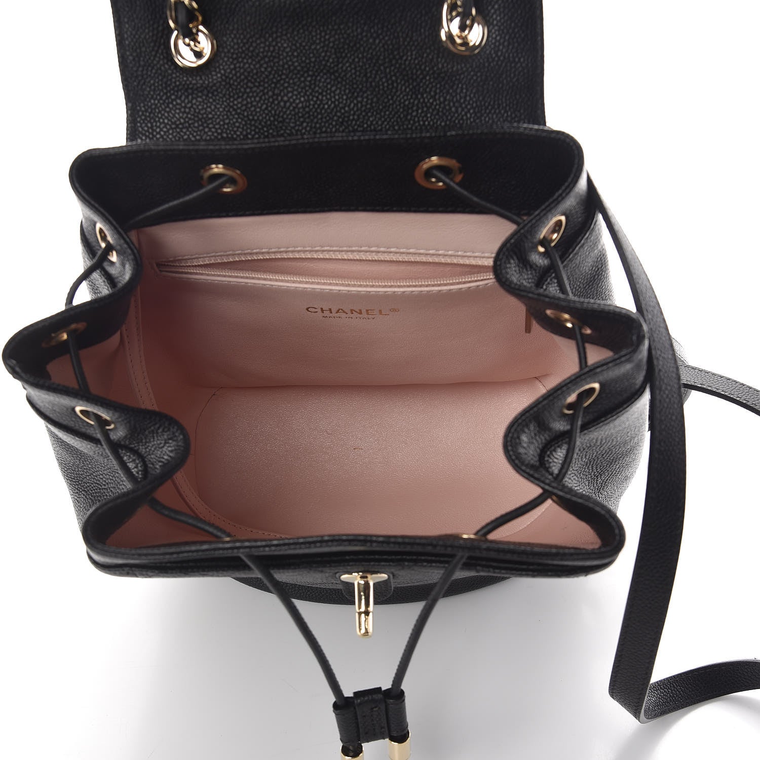 Chanel Caviar Stitched Backpack Black 5 of 9