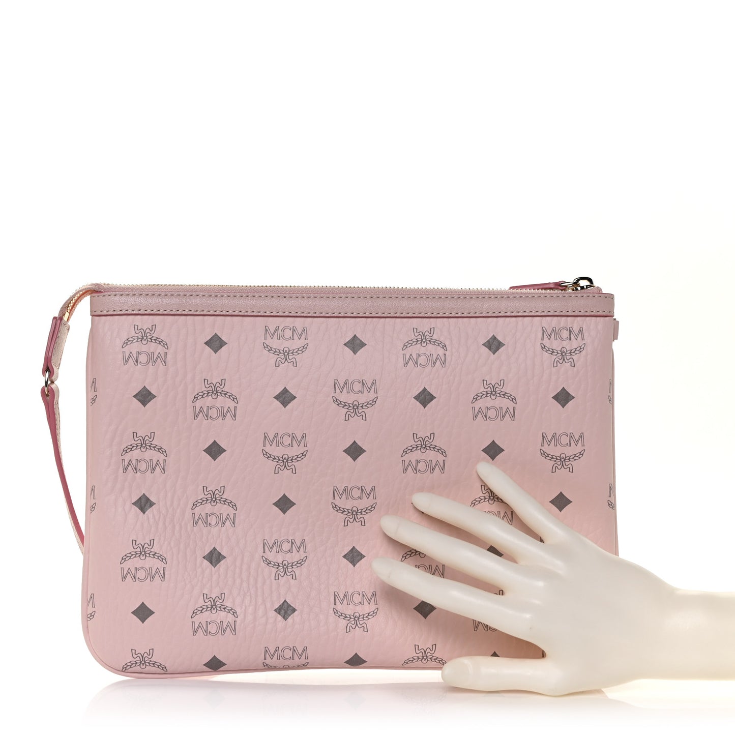 Visetos Medium Stark Wristlet Pouch Soft Pink