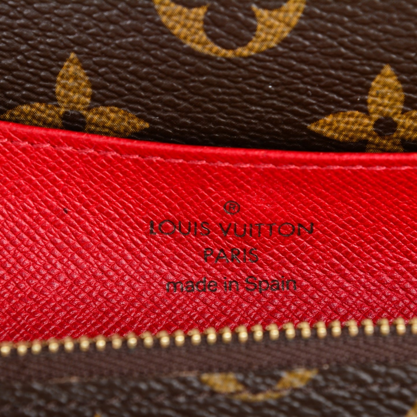 Monogram Emilie Wallet Red