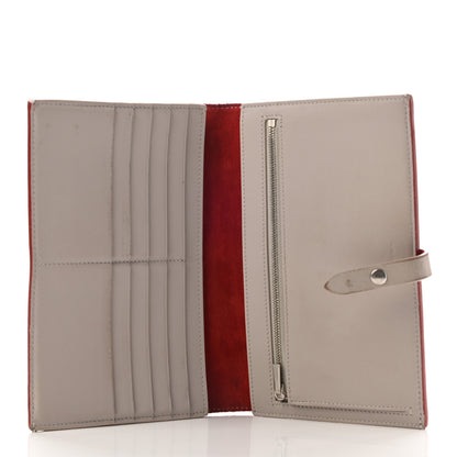 Celine Grained Calfskin Large Multifunction Strap Wallet Pop Red 5 of 10