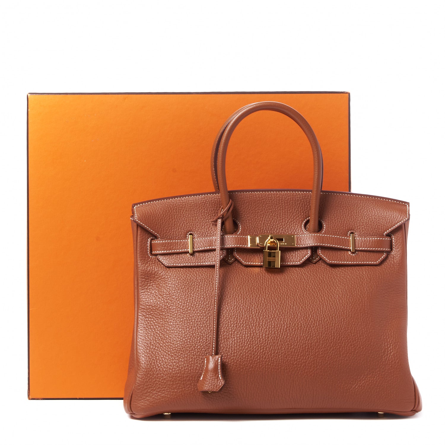 Hermes Taurillon Clemence Birkin 35 Gold 33 of 33