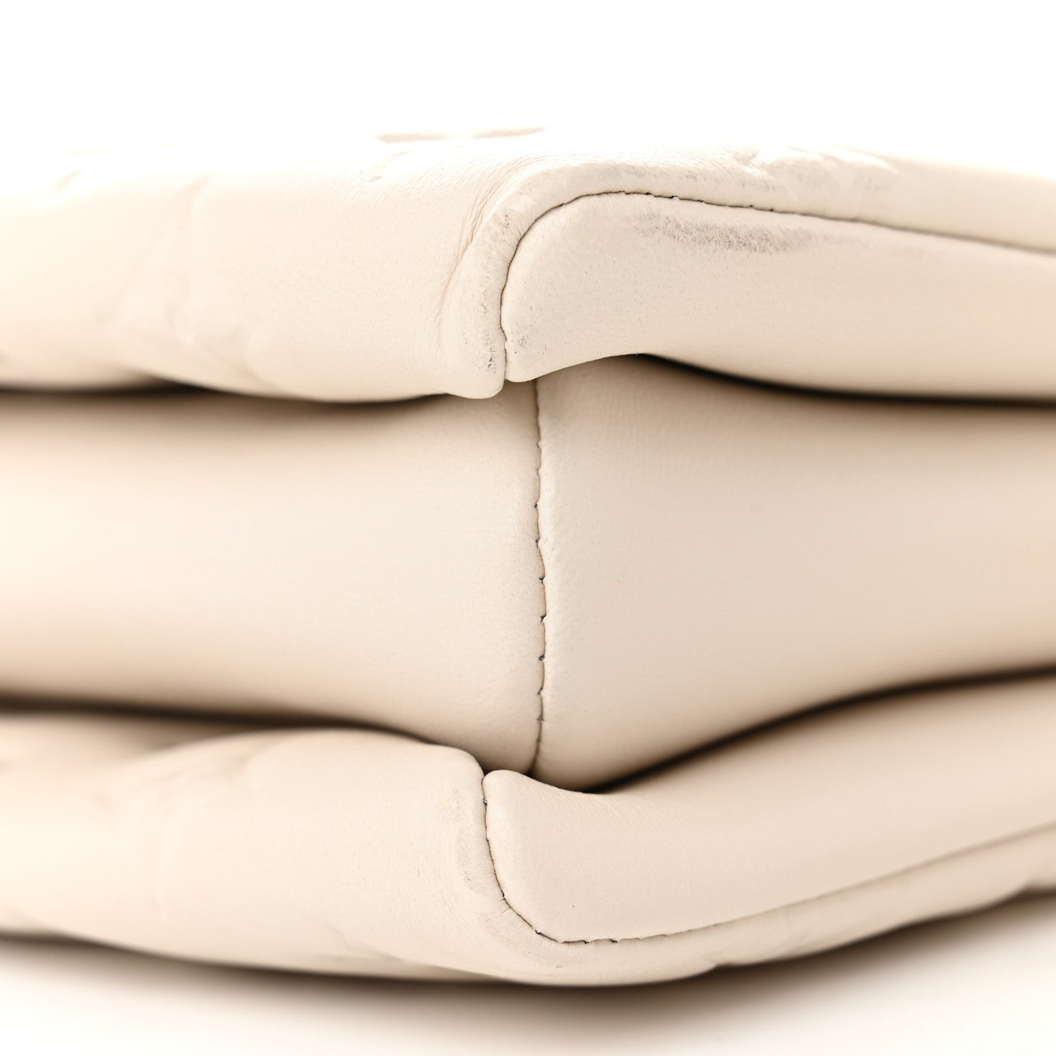 Louis Vuitton Lambskin Embossed Monogram Coussin PM Beige Cream 9 of 11