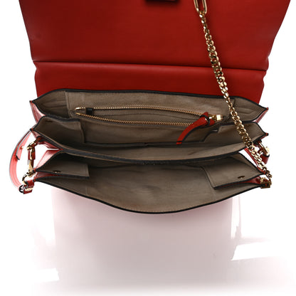 Chloe Calfskin Suede Medium Faye Shoulder Bag Sepia Red 5 of 9