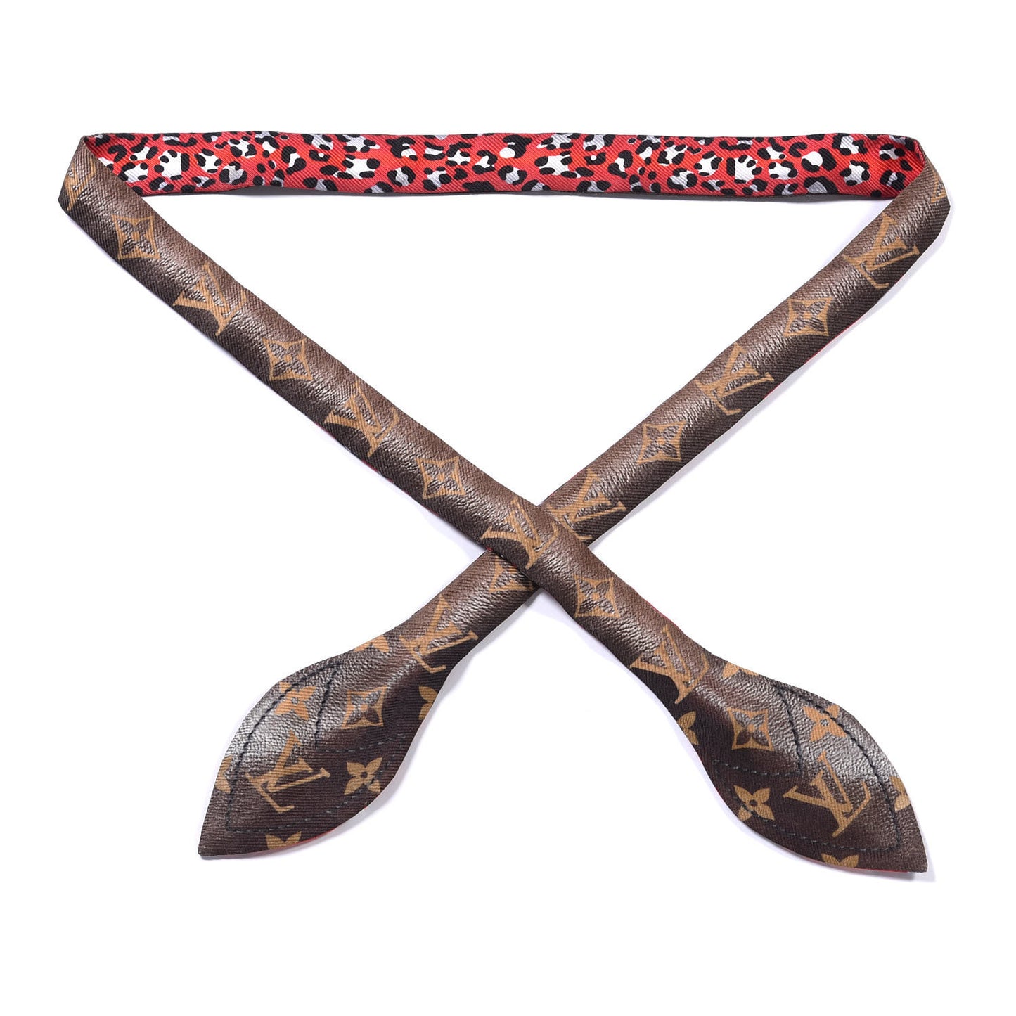 Silk Monogram Vuittamins Bandeau 3D Marron