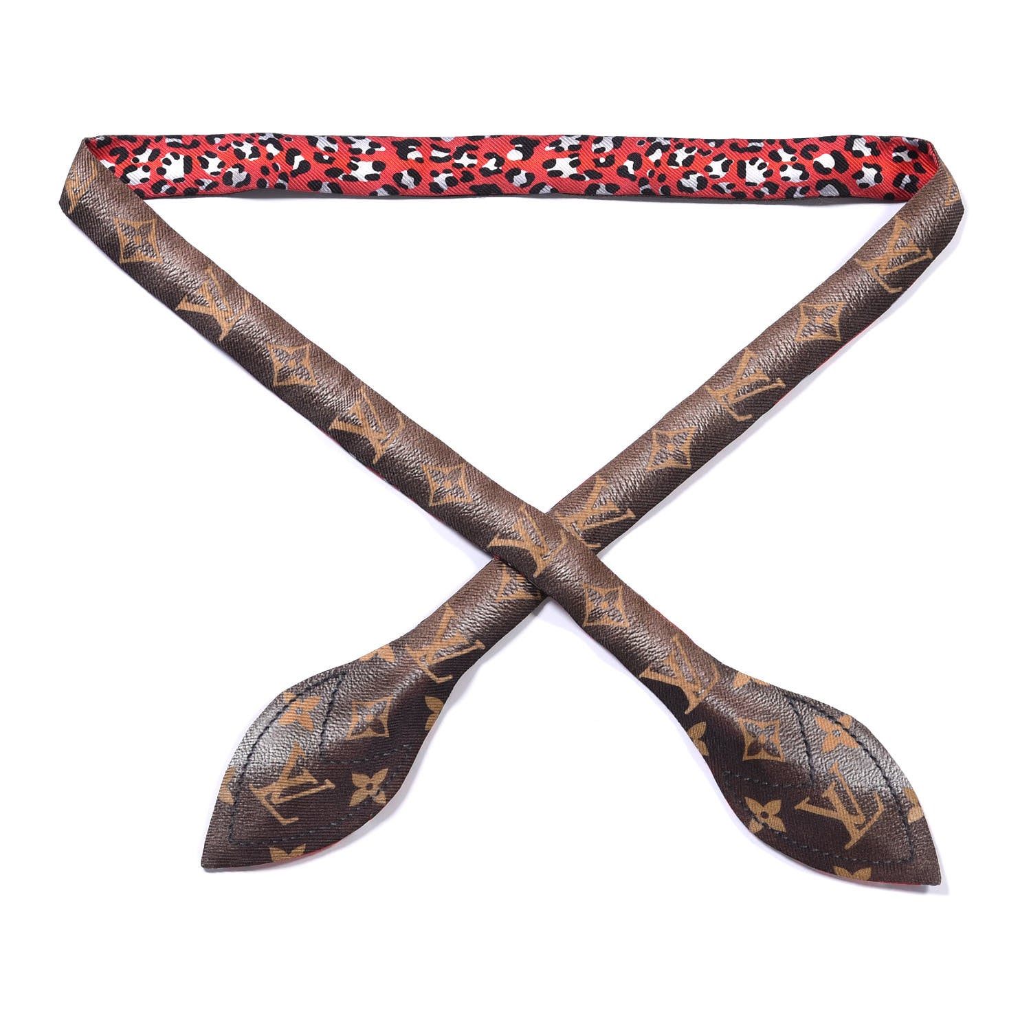 Louis Vuitton Silk Monogram Vuittamins Bandeau 3D Marron 1 of 3