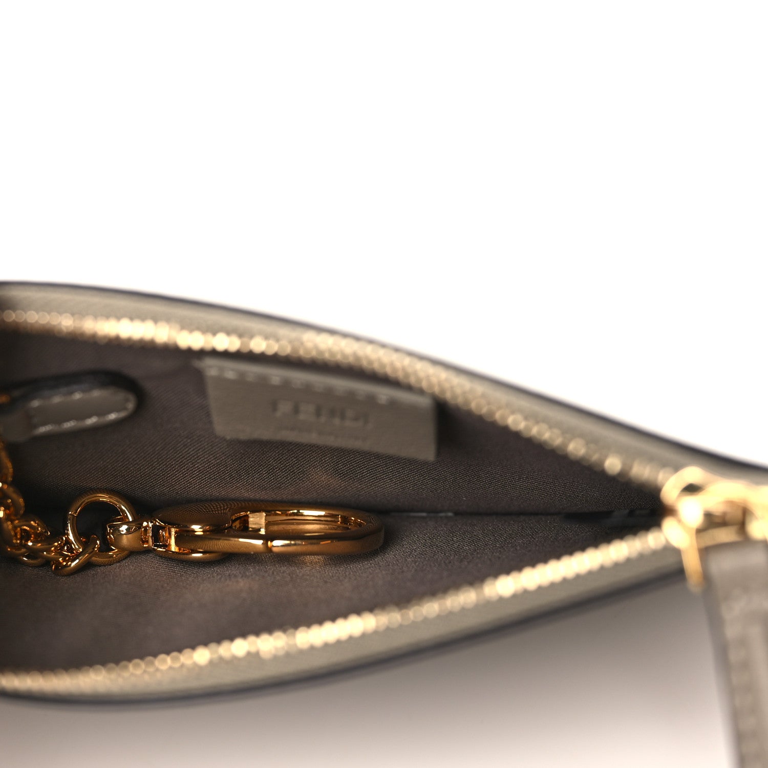 Fendi Vitello Cruise Coin Pouch Key Case Tortora 5 of 8