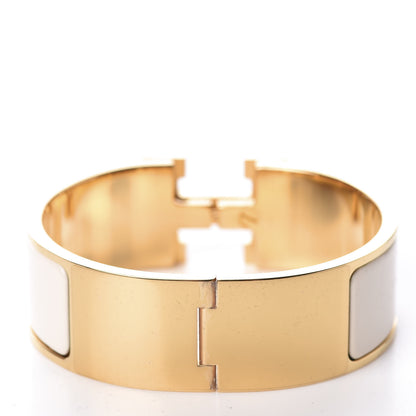 Hermes Enamel Wide Clic Clac H Bracelet PM Craie 2 of 4
