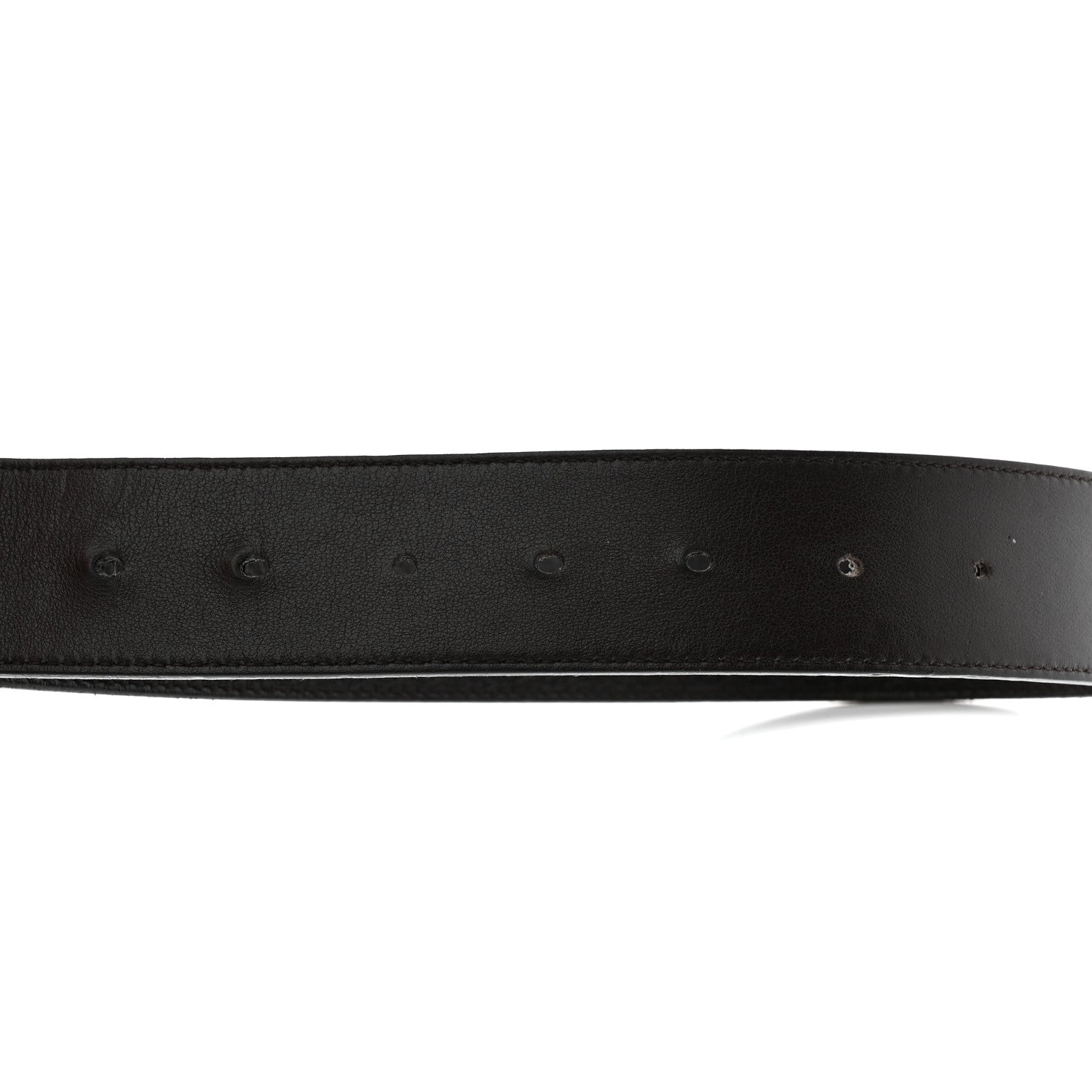 Gucci Textured Dollar Calfskin Double G 40mm Belt 90 36 Dark Cocoa 4 of 6