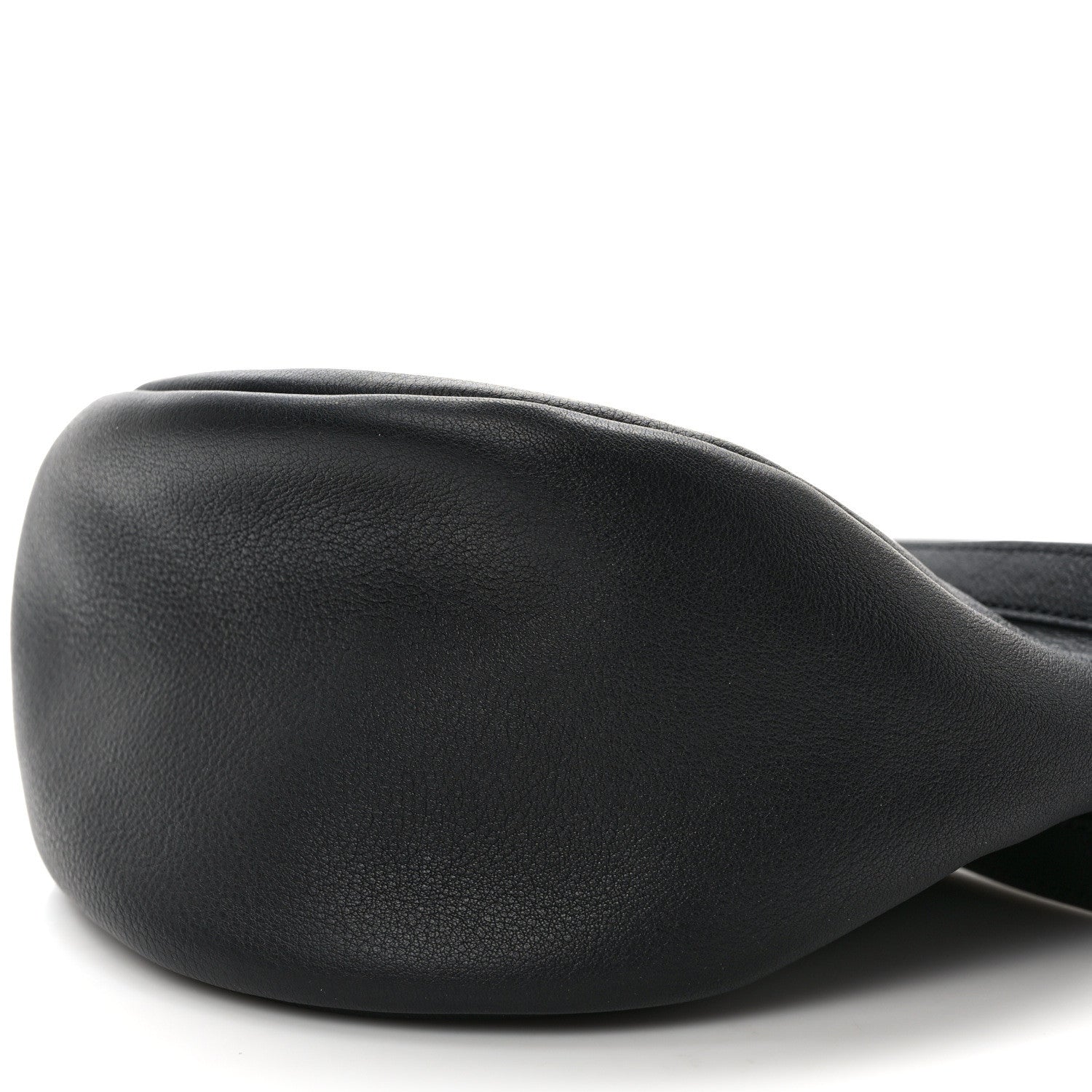 The Row Grained Calfskin Small Slouchy Banana Bag Black 9 of 10