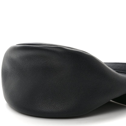 The Row Grained Calfskin Small Slouchy Banana Bag Black 9 of 10