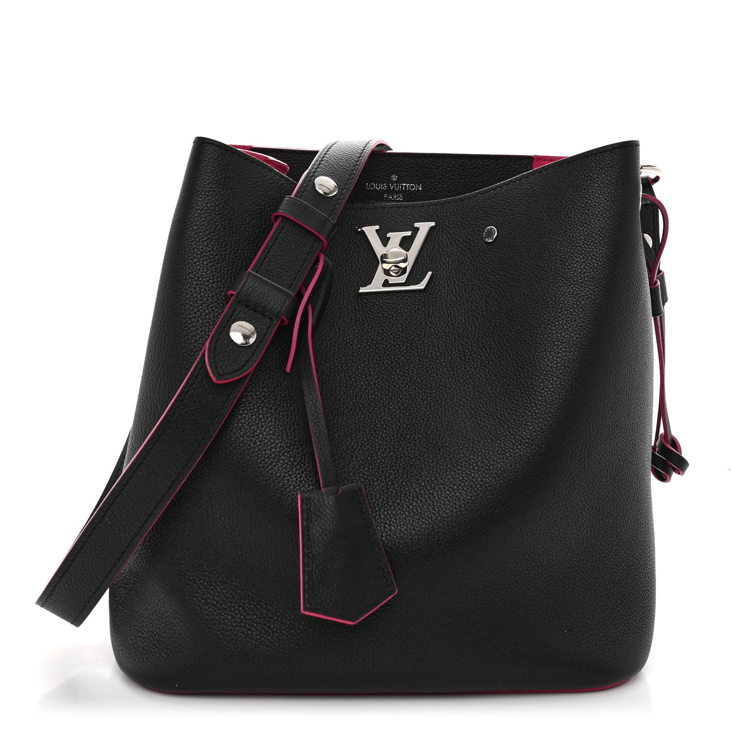 Louis Vuitton Calfskin Lockme Bucket Black 1 of 13